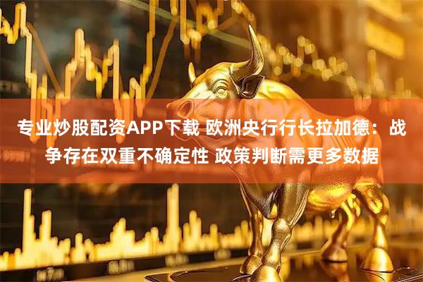 专业炒股配资APP下载 欧洲央行行长拉加德：战争存在双重不确定性 政策判断需更多数据