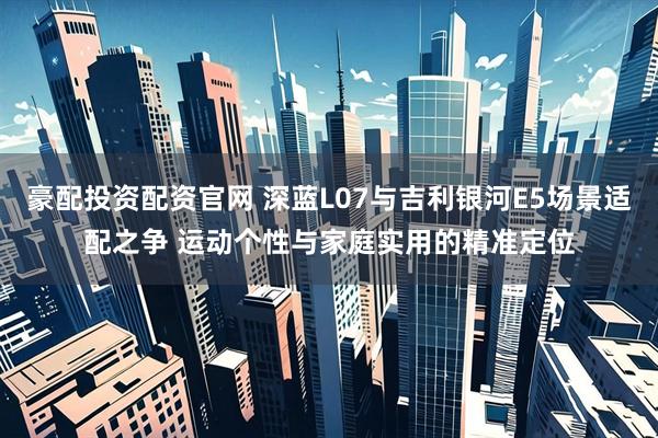豪配投资配资官网 深蓝L07与吉利银河E5场景适配之争 运动个性与家庭实用的精准定位