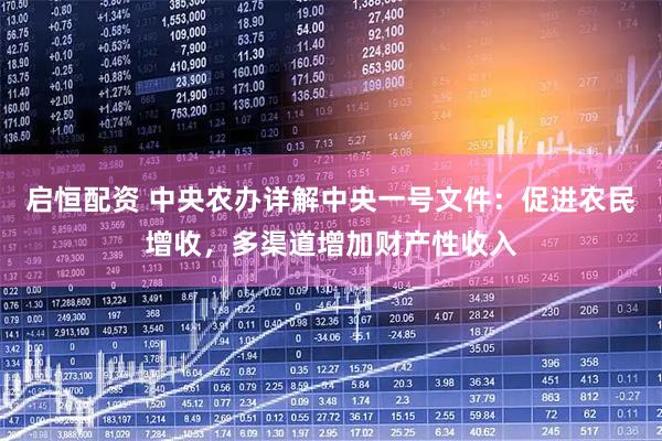 启恒配资 中央农办详解中央一号文件：促进农民增收，多渠道增加财产性收入